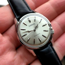 Loridal Electric Vtg Mens Electric Watch Landeron 4751 Circa 1962 Working NOS