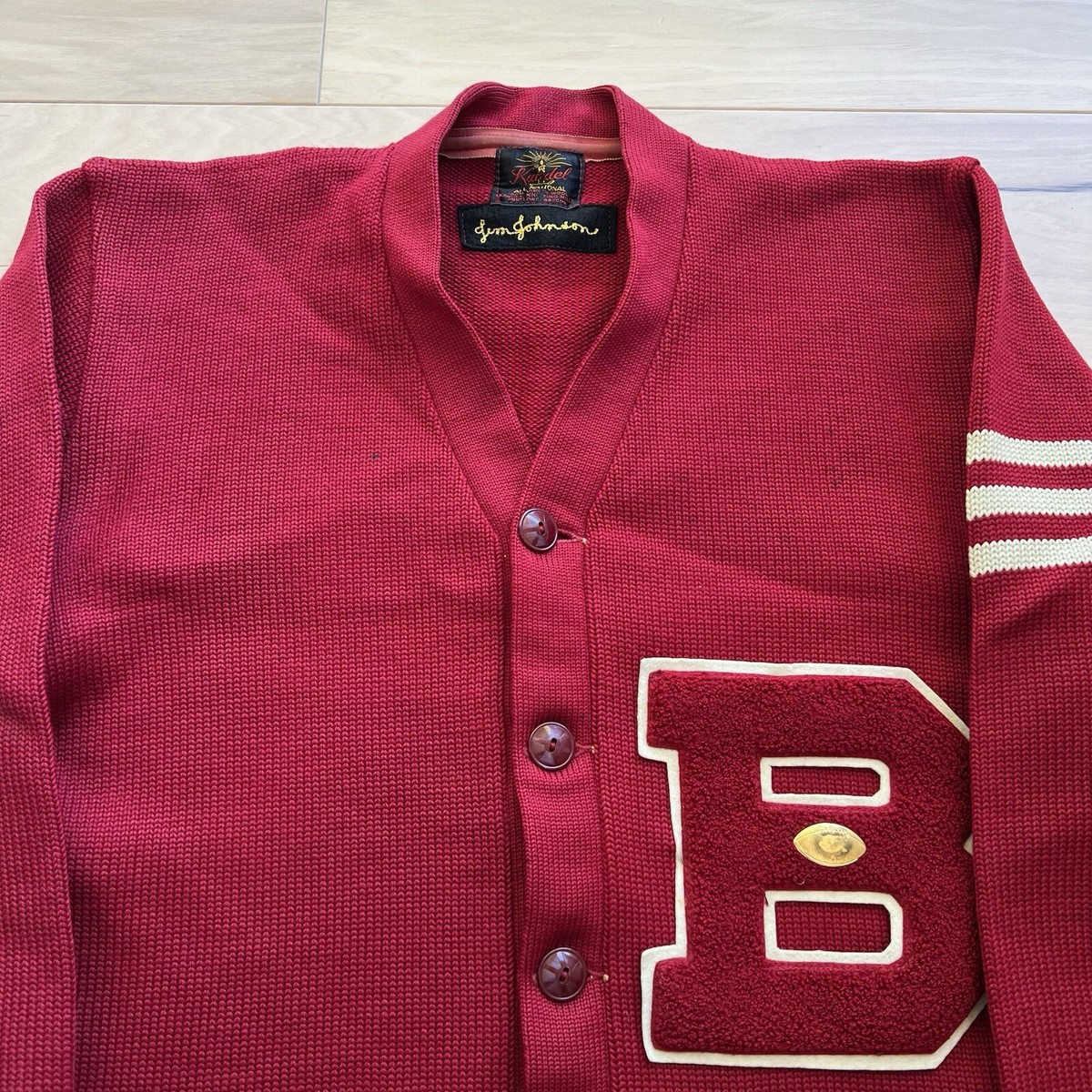 Vintage Letterman Cardigan Small Red Wool Sweater 50s Kandel Vintage Letterman Cardigan Small Red Wool Sweater 50s Kandel