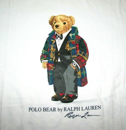 XL) POLO-RALPH LAUREN White TUXEDO BEAR 