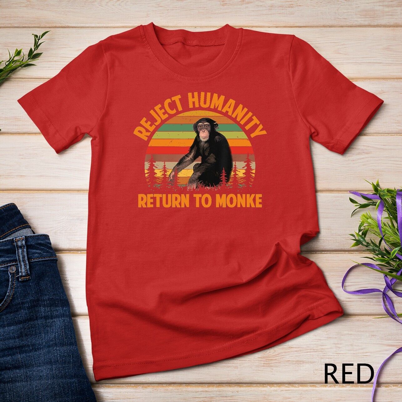  Reject Humanity Return To Monkey Funny Monke Meme PopSockets  Swappable PopGrip : Cell Phones & Accessories