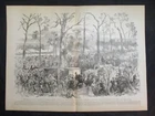 1884 Civil War Print - Battle of Shiloh, April 1862,  "Grant's Final Stand"