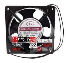 New YL12038HBL chassis fan axial fan 220V dual ball axial 120mm Ball 2-Wire