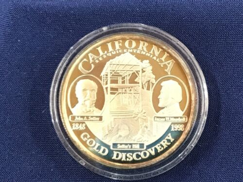 2000 NWT California Sesquicentennial Proof Silver Art Medal + COA B0739 - Picture 2 of 9
