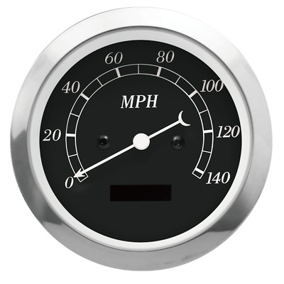 MOTOR METER RACING Classic 85mm 3-3/8'' Electrical Speedometer Odometer 140 MPH