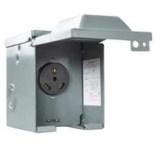 30 Amp Temporary RV Power Outlet with Padlock Compatible Box
