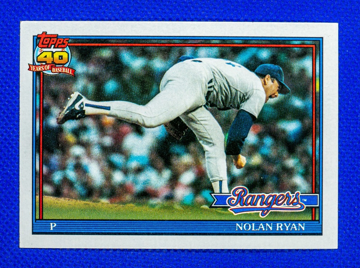 Nolan Ryan #1 (1991 Topps) 40 Years Baseball Card, Texas Rangers