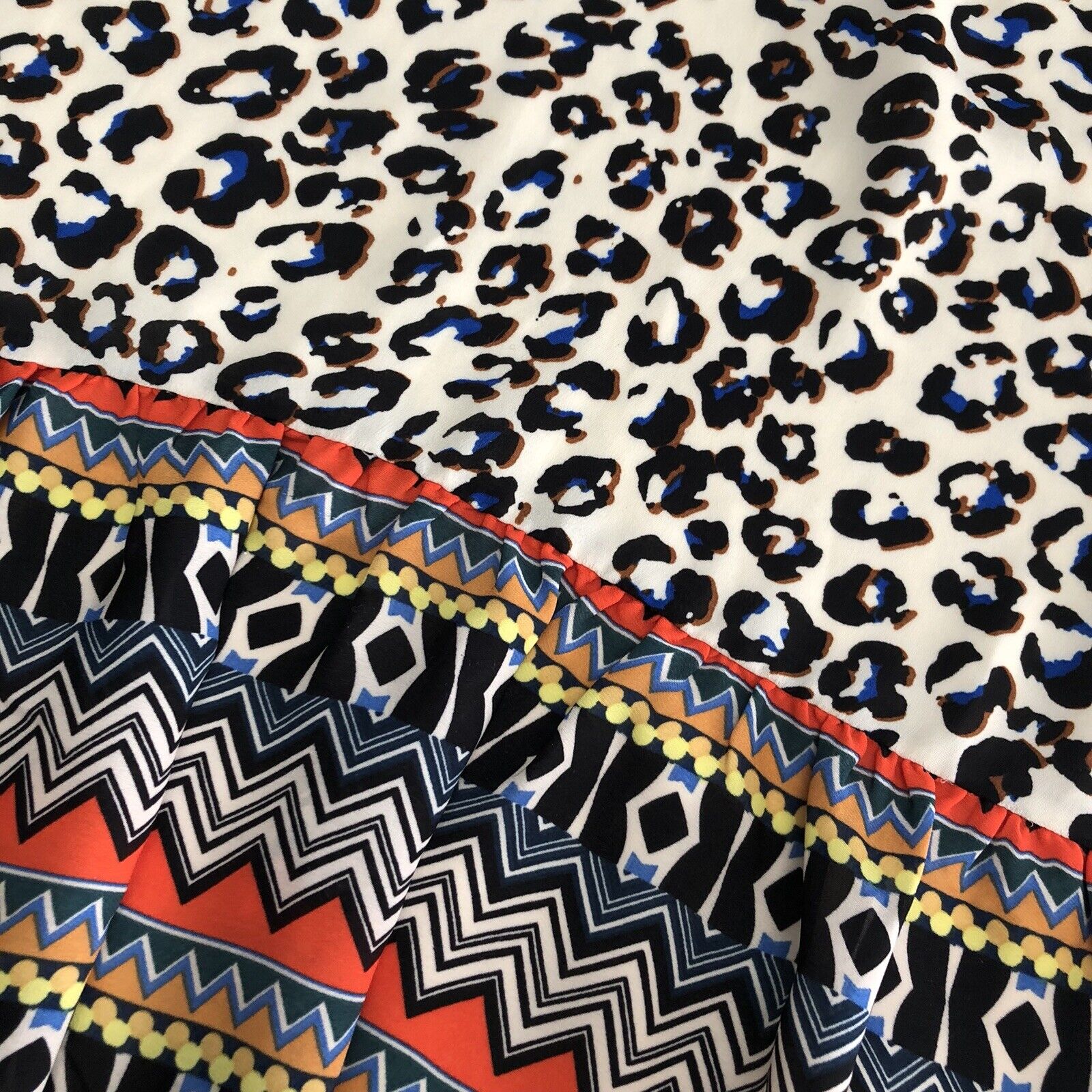 CAbi Safari Dress Animal Print Ruffle Hem Leopard… - image 3