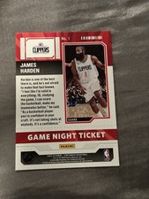 2023-24 🚨Panini Contenders Game Night Ticket James Harden #1🚨