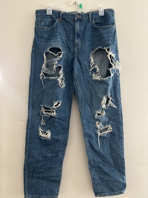 Forever 21 Women's Blue Denim Ripped Jeans Size 30