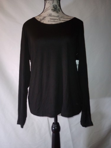 NWT 32 Degrees Heat Womens Longsleeve Shirt Black Size XL