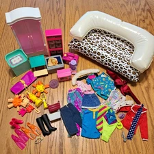 Mixed Lot Mattel Furniture Barbie/Ken Fashion Doll Clothes  Camping Accessories 