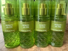 4 (FOUR) GUILTY AS FIG 2.5oz Travel MIST Bath and & Body Works EVERYDAY LUXURIES
