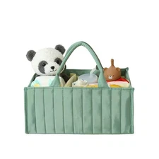 PandaEar Baby Diaper Caddy Organizer Large Nursery Storage Basket with Handle