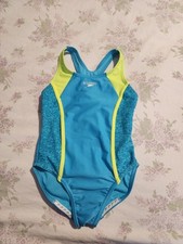 Girls Speedo Razorback Splice Aqua Swimsuit Size XS