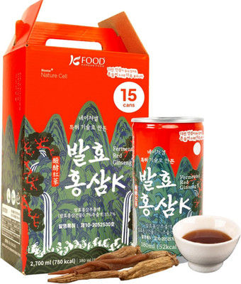 Korean Food Red Ginseng Drink with Siberian Chaga, 9-Steamed 9-Dried Ginseng, Ve