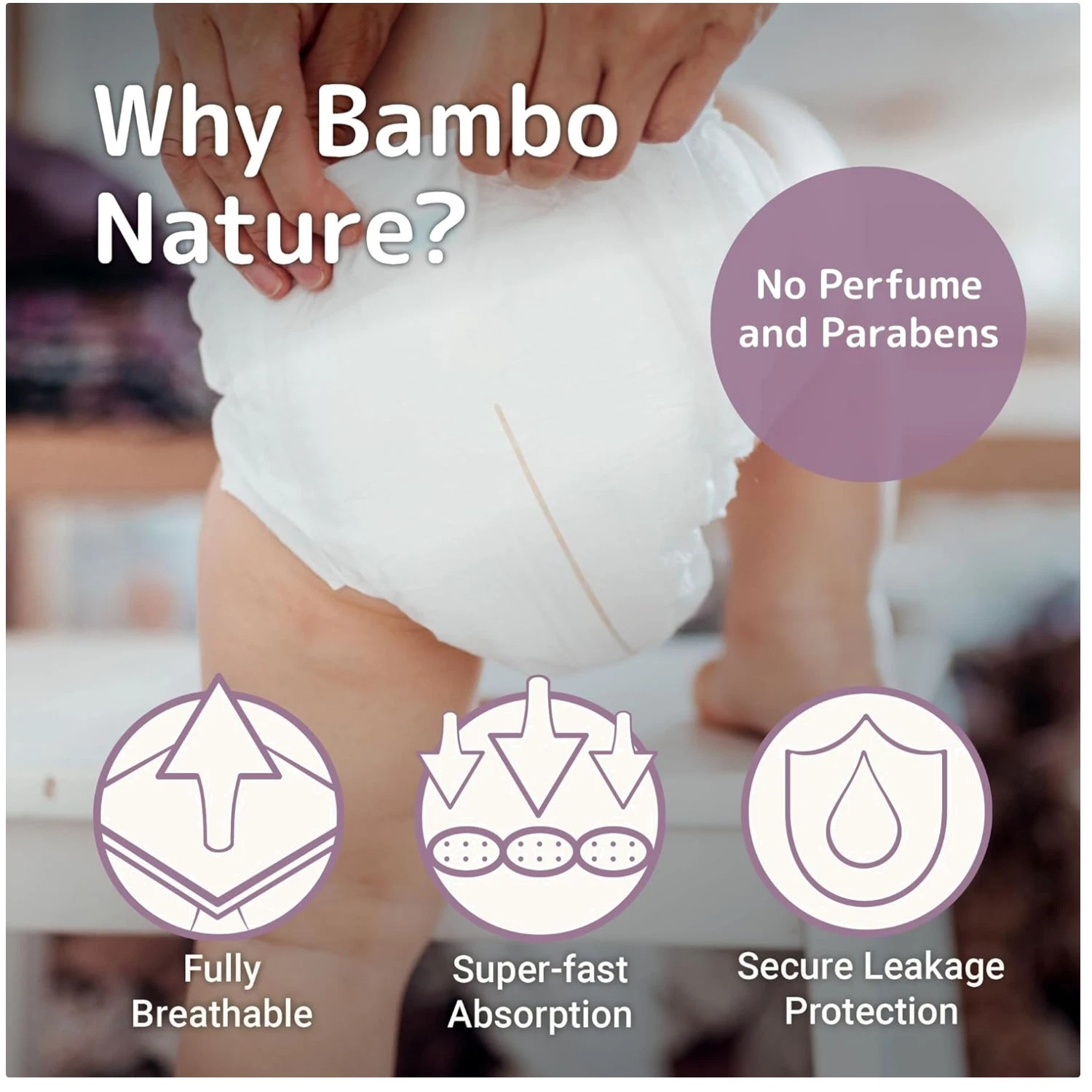 Super Absorbent Baby Diapers - Chlorine-Free, Skin Friendly