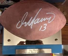Dan Marino Autographed NFL Football with Display Case 1984-1999 Silver Paint Pen