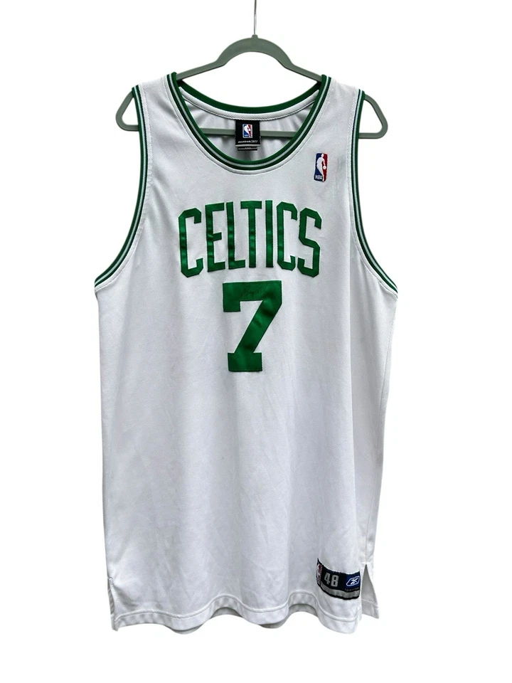 Camiseta deportiva autografiada de Al Jefferson Boston Celtics ropa del equipo Reebok 48 Foto 3 de 4