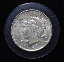 1924 $1 Peace Silver Dollar 90% Silver
