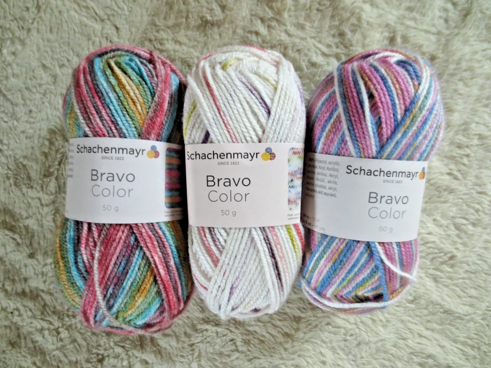 (50€/kg) 50g Schachenmayr BRAVO Color, Polyacryl, Garn zum Stricken und Häkeln