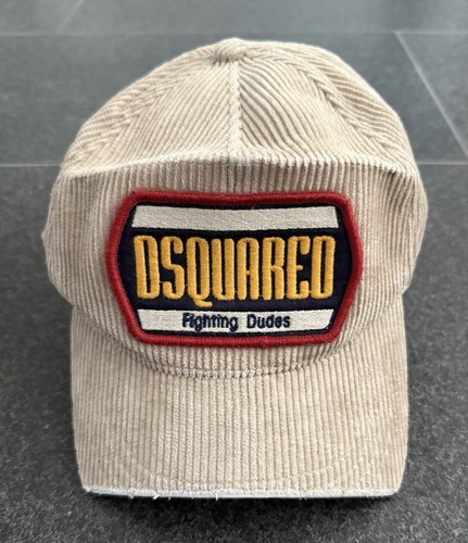 Dsquared2 F/W 2007 Fighting Dudes Cord Cap Hat Mütze Hut I Determine My Destiny