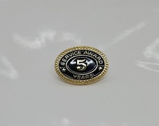 Service Award 5 Year Lapel Pin Metal Enamel .5"