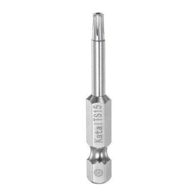 TS15 Magnetic Security Star 5Point Torx Screwdriver Bit 1/4'' Hex Shank 2'' Length