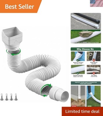 Mini Connector For 4-Inch Gutter Downspout Extensions – Extra Coupling To Connect Two Extendable Water Pipes, Green