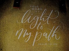 NIV Beautiful Word Bible Chocolate/Turquoise + Canvas Bible Tote Psalm 119:105