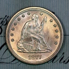 * 1877-P * NEAR+ GEM BU MS SEATED LIBERTY QUARTER * FROM ORIGINAL COLLECTION