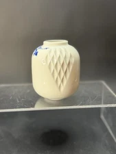 Delft Blauw Holland Hand Painted Blue Floral Porcelain Vase + Honeycomb 3.25”