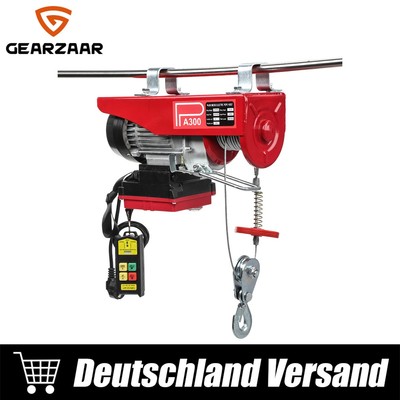 Elektrischer Seilhebezug 150Kg /300Kg 220V mit Fernbedienung max. 300kg 12m