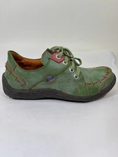 TMA Eyes Original TMA Time Shoes Green Stitched Leather Walking Womens Size 10.5