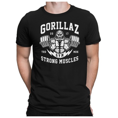 Gorillaz Gym | Herren Fun T-Shirt S bis 4XL | Training Sport Body Builder Monkey - Picture 4 of 7
