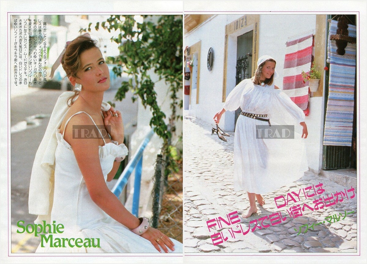 SOPHIE MARCEAU sexy 1984 JPN Picture Clipping 3-SHEETS(4pgs) #oe/u
