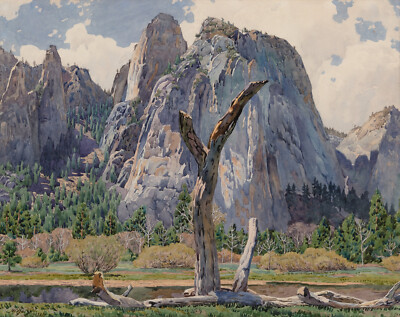 Gunnar Widforss - Cathedral Rocks in Yosemite (1921) - 17'' x 22'' Fine Art Print