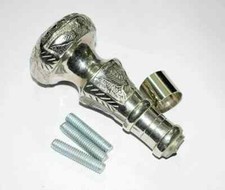 Walking Stick Silver Brass Head Handle Knob Designer Wooden Walking Stick Top