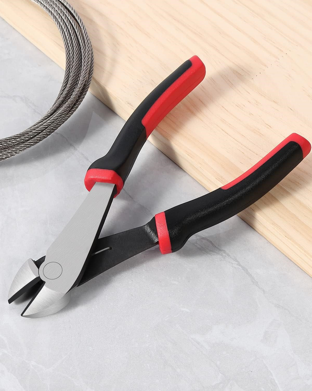 IGAN 7inch Wire Cutters, Springloaded Side Cutters Dikes, Ultra Tough