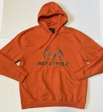 REALTREE - Men's Blaze Orange Camo Logo Hunting Hoodie - Size X-Large - XL