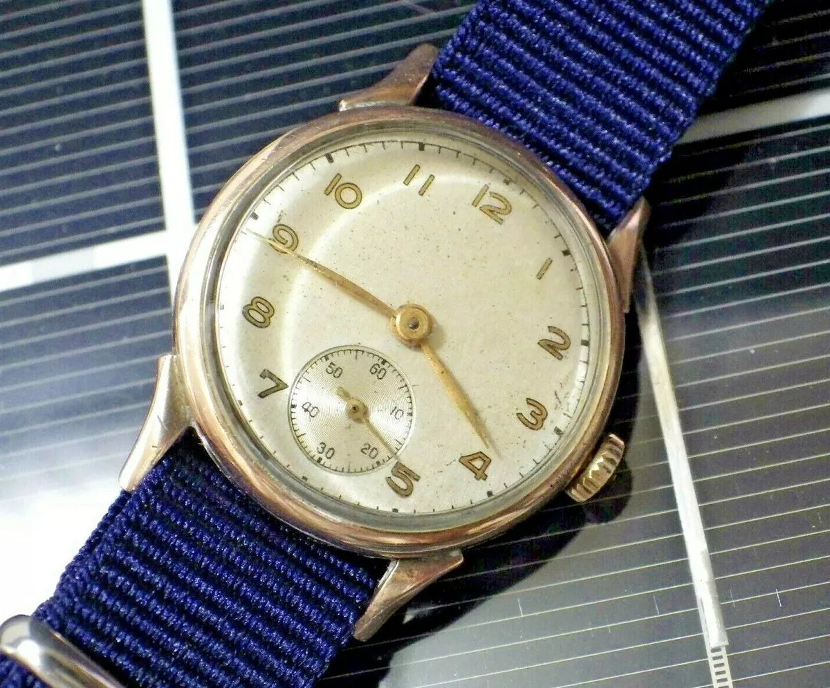 Vintage Mens Military Watch Running 1940s Excellent Antique
