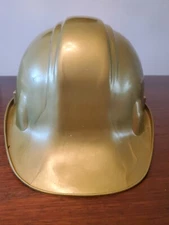 Vintage Norton 410 Gold   Hard Hat / No Company Sticker.  Orig product stickers.
