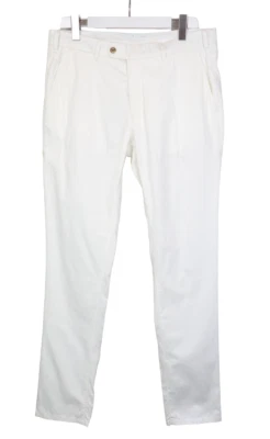 Suitsupply Porto Hose Herren UK 36 Schmaler Schnitt Reine Baumwolle Weiß - Bild 1 von 4