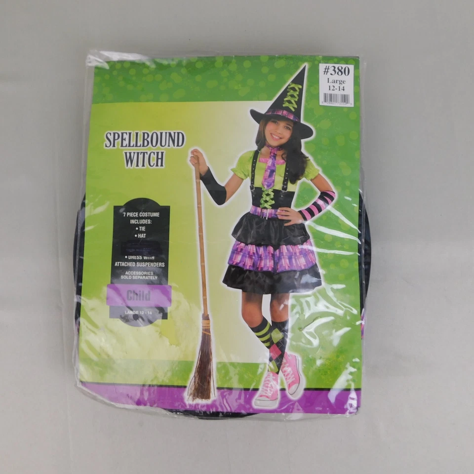 Spellbound Witch Girls Halloween Costume Lg 12-14 No Stockings/Arm Warmers #1271 - Image 4 of 4