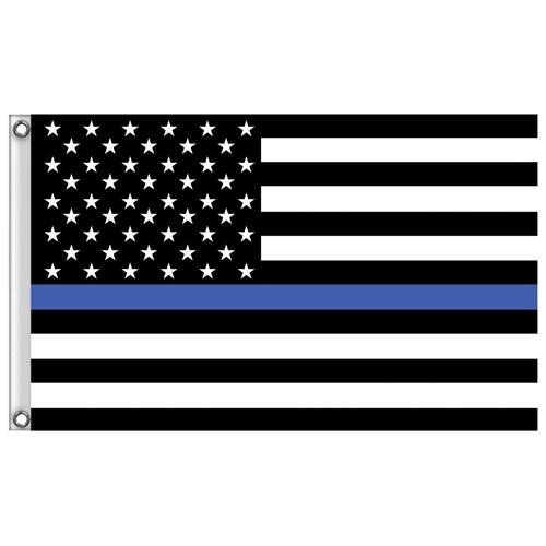 FGA1088 3x5 Thin Blue Line American Flag Police Law Enforcement Man Cave Garage - Bild 1 von 1