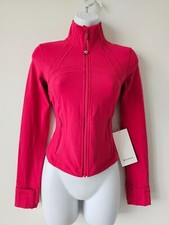 NWT LULULEMON Buttery Soft Nulu Define Cropped Jacket PDRA Red Pink Size 10