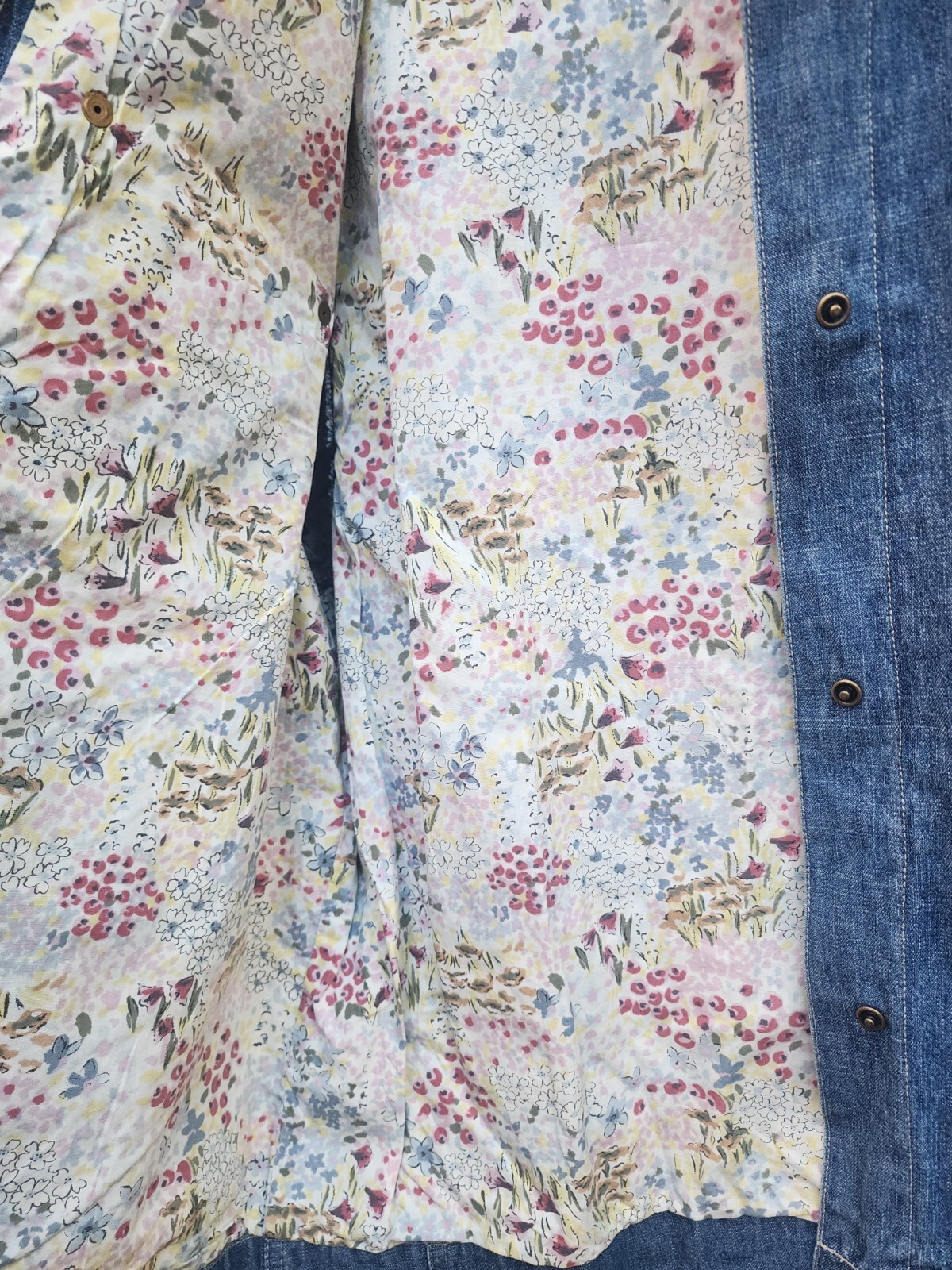 Denim Shacket Jacket Blast Blues Patch L Vintage? - image 8