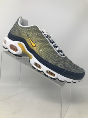 nike air max plus og steel spun yellow & white