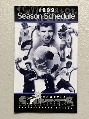 1999 SEATTLE SOUNDERS SOCCER POCKET SCHEDULE USL FIRST DIVISION BRAND-NEW MINT