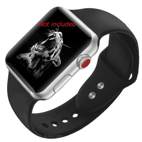 Smooth Silicone Watch Strap Band For Apple iWatch 1 2 3 4 5 6 38/40 42/44 mm - Picture 2 of 11