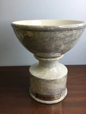 Jim Beam 1986 Italian Marble Executive Empty Decanter Bowl Kentucky Whiskey